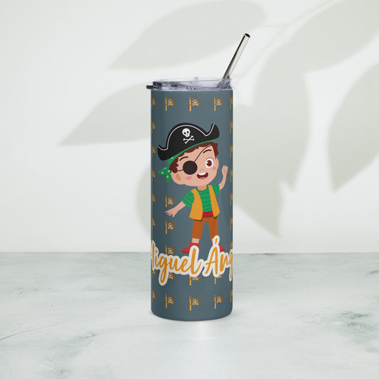 Vaso Termo Personalizable de acero inoxidable de 600ml - Niño pirata con parche en el ojo