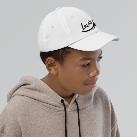 Gorra infantil bordada con sonrisa pícara para personalizar con nombre